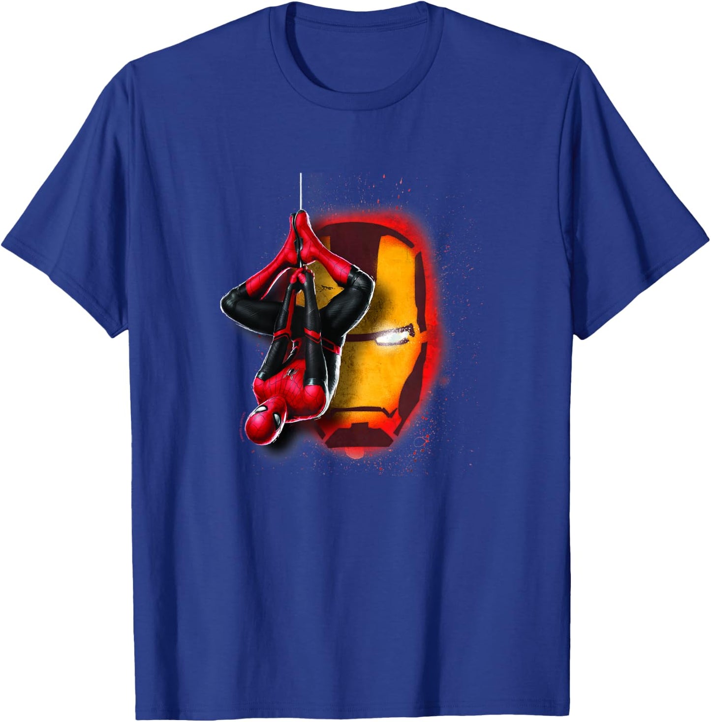 Marvel Avengers Spider-Man & Iron Man Collage T-Shirt - T-Shirt | Royal