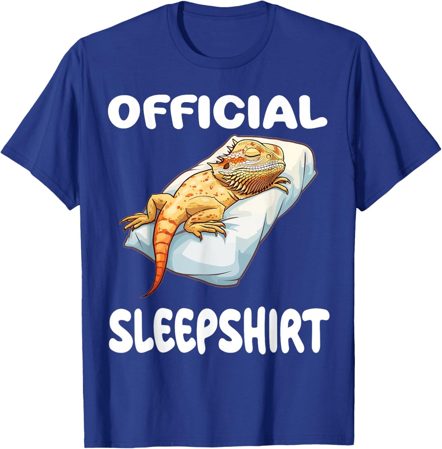 Bearded Dragon Official Sleepshirt Pajamas Nightgown T-Shirt - T-Shirt | Royal