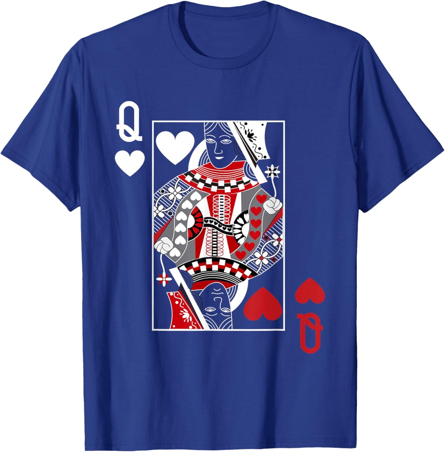 Queen of Hearts Deck of Cards Playing Cards Casino Poker T-Shirt - T-Shirt | Royal