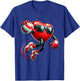 Funny Heart Playing Volleyball Valentines Day Boys Kids T-Shirt - T-Shirt | Royal