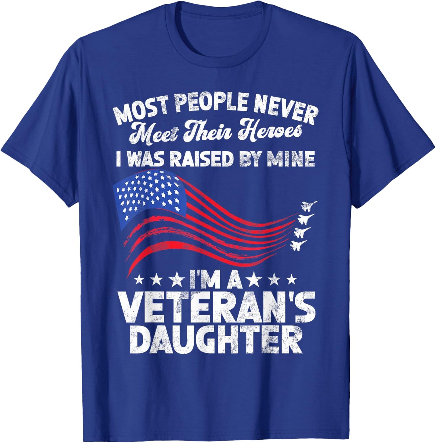 Airforce Veteran Daughter Memorial Day Granddaughter T-Shirt - T-Shirt | Royal