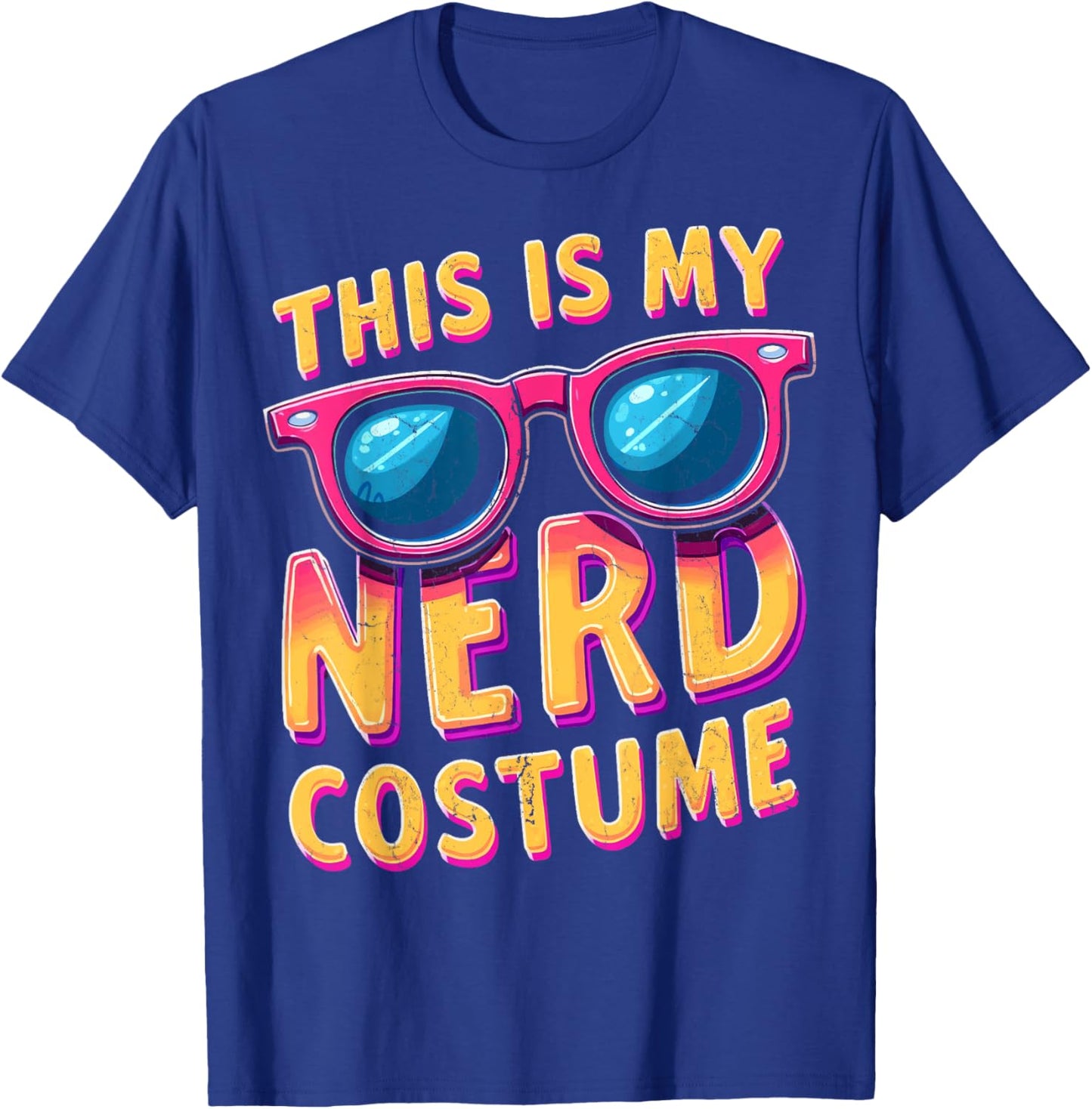 Tech Nerd This Is My Nerd Costume Nerdy Halloween Nerd Humor T-Shirt - T-Shirt | Royal