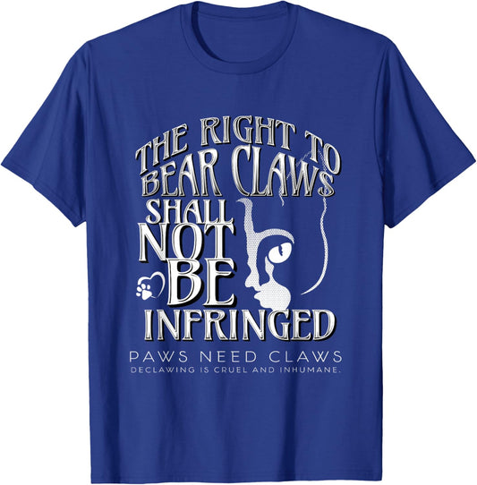 Save the Paws | Adorable Cat Declaw Awareness T-Shirt - T-Shirt | Royal