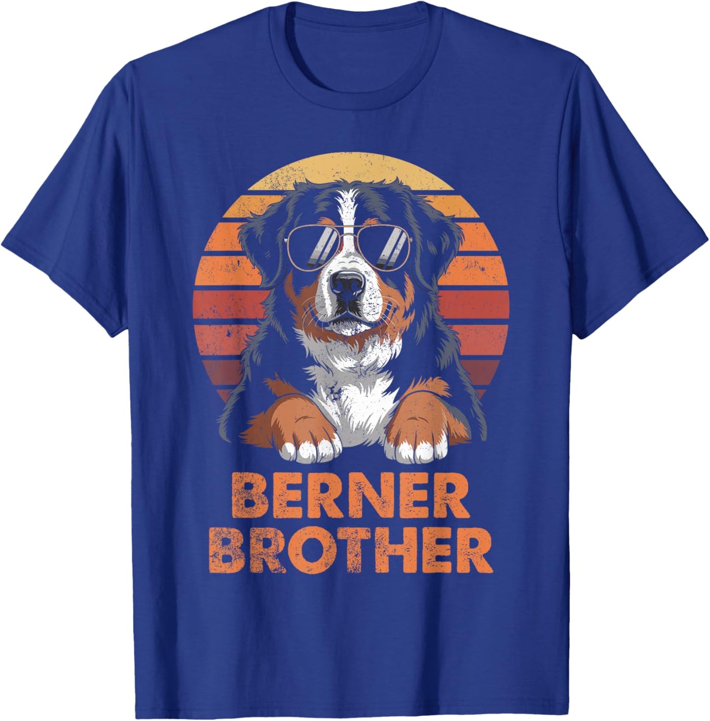 Cool Retro Bernese Mountain Brother Funny Vintage Dog Owner T-Shirt - T-Shirt | Royal
