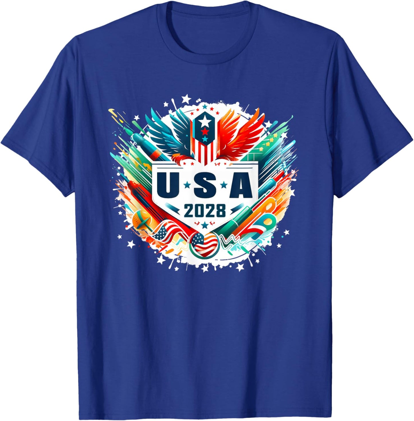 USA 2028 Go United States Sport USA Team 2028 USA T-Shirt - T-Shirt | Royal
