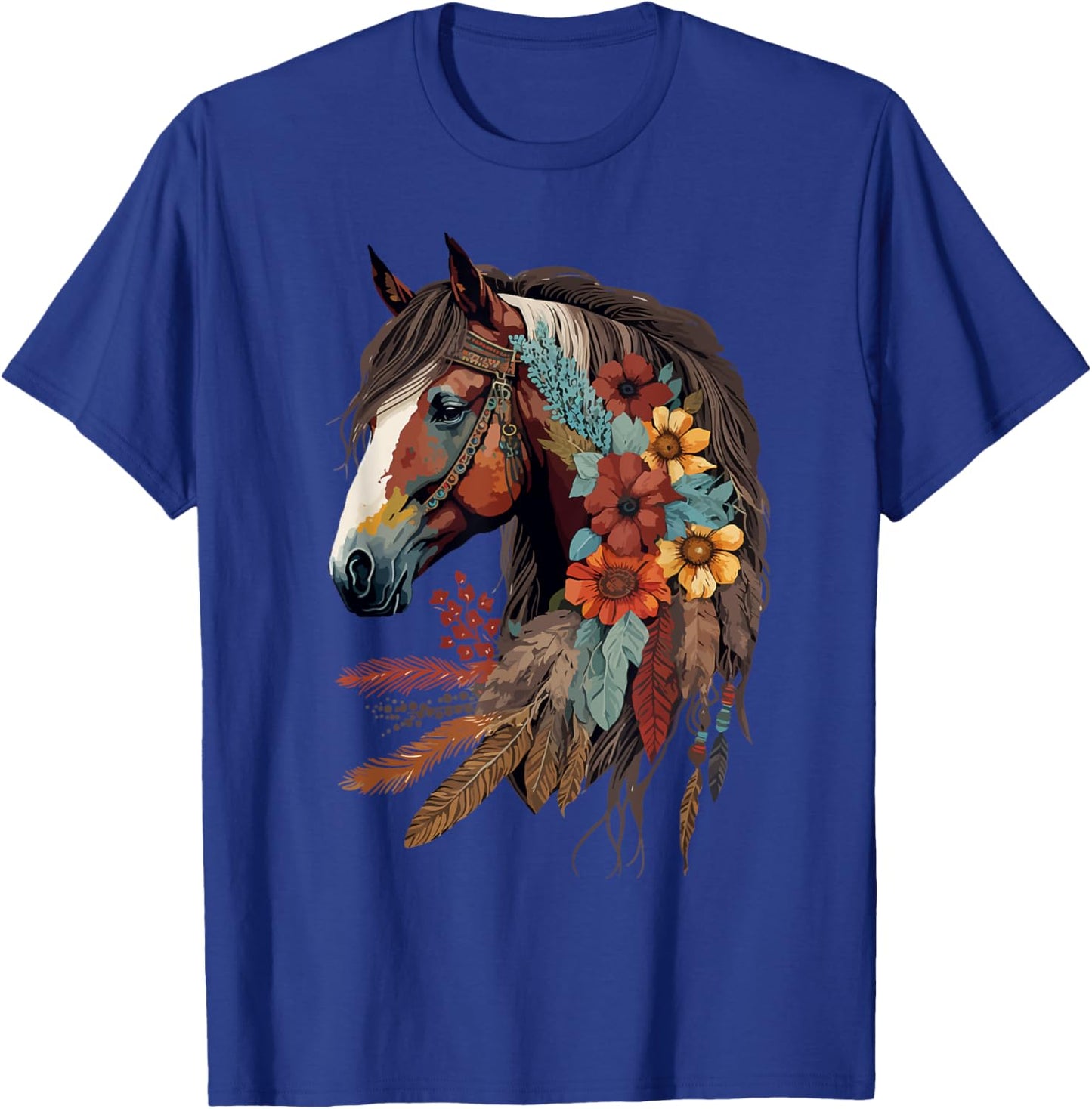 Equestrian Horse Girl Western CowGirl Horseback Riding Theme T-Shirt - T-Shirt | Royal