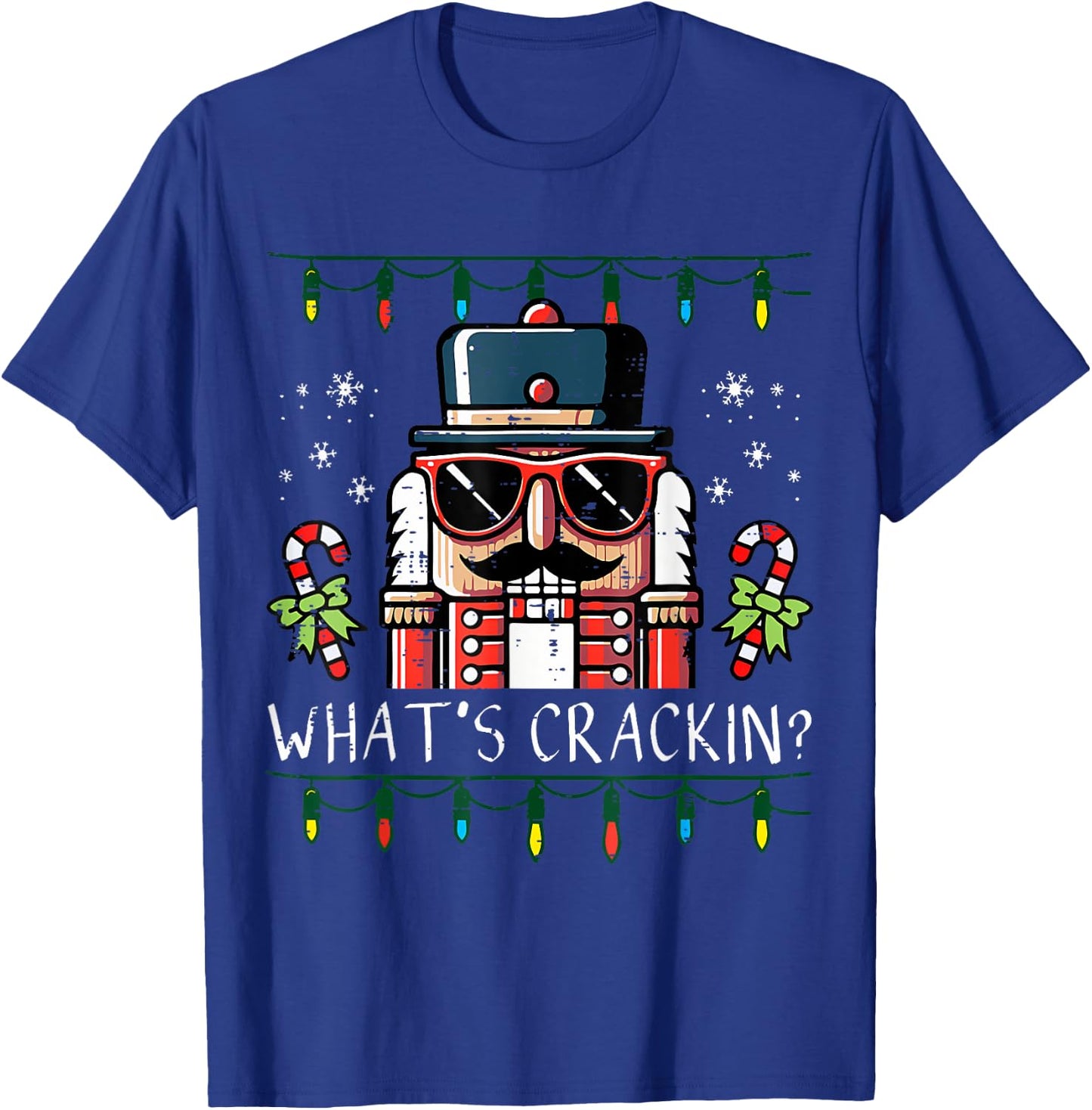 Christmas Nutcracker What's Crackin Men Women Kids T-Shirt - T-Shirt | Royal