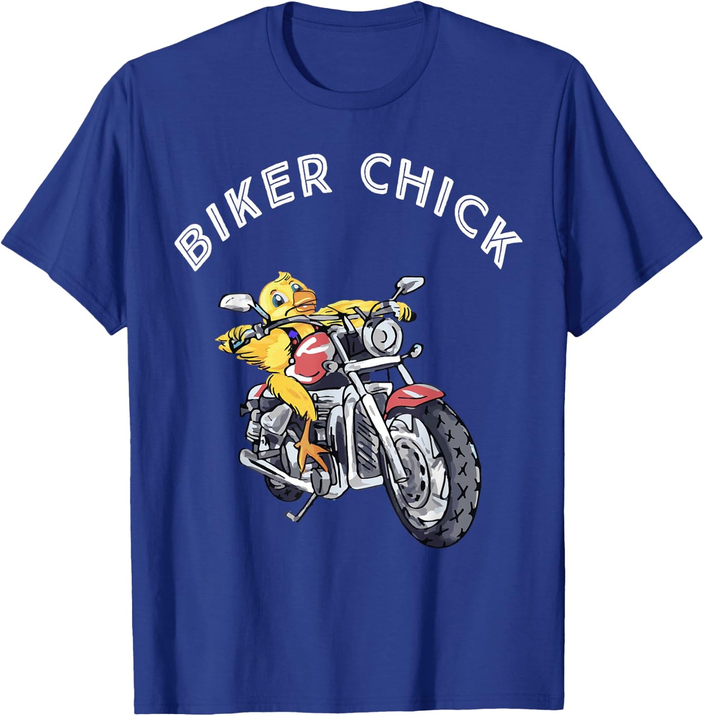 Cool Biker Chick T-Shirt - T-Shirt | Royal