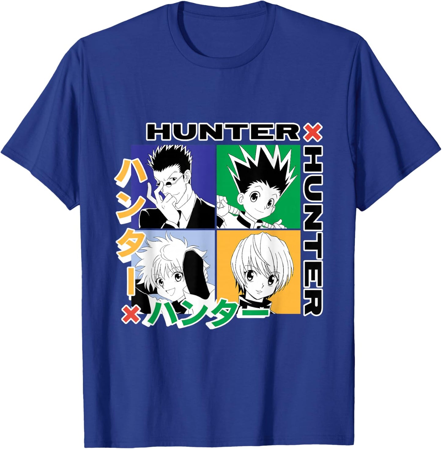 Hunter X Hunter Grid Graphic T-Shirt - T-Shirt | Royal