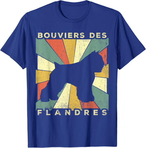 Bouviers des Flandres Dog Retro 70s Vintage Gift Women Girls Kids T-Shirt - T-Shirt | Royal