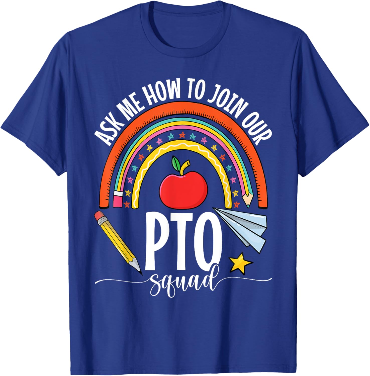 PTO Crew Parent Teacher Organization Parent School Volunteer Men Women Kids T-Shirt - T-Shirt | Royal