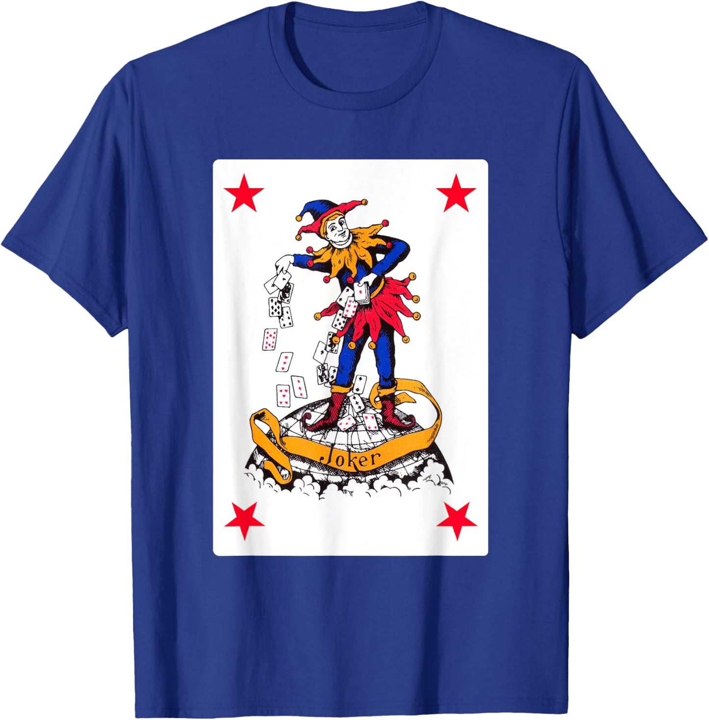 Vintage Joker Playing Card Retro Red Clown Group Costume T-Shirt - T-Shirt | Royal