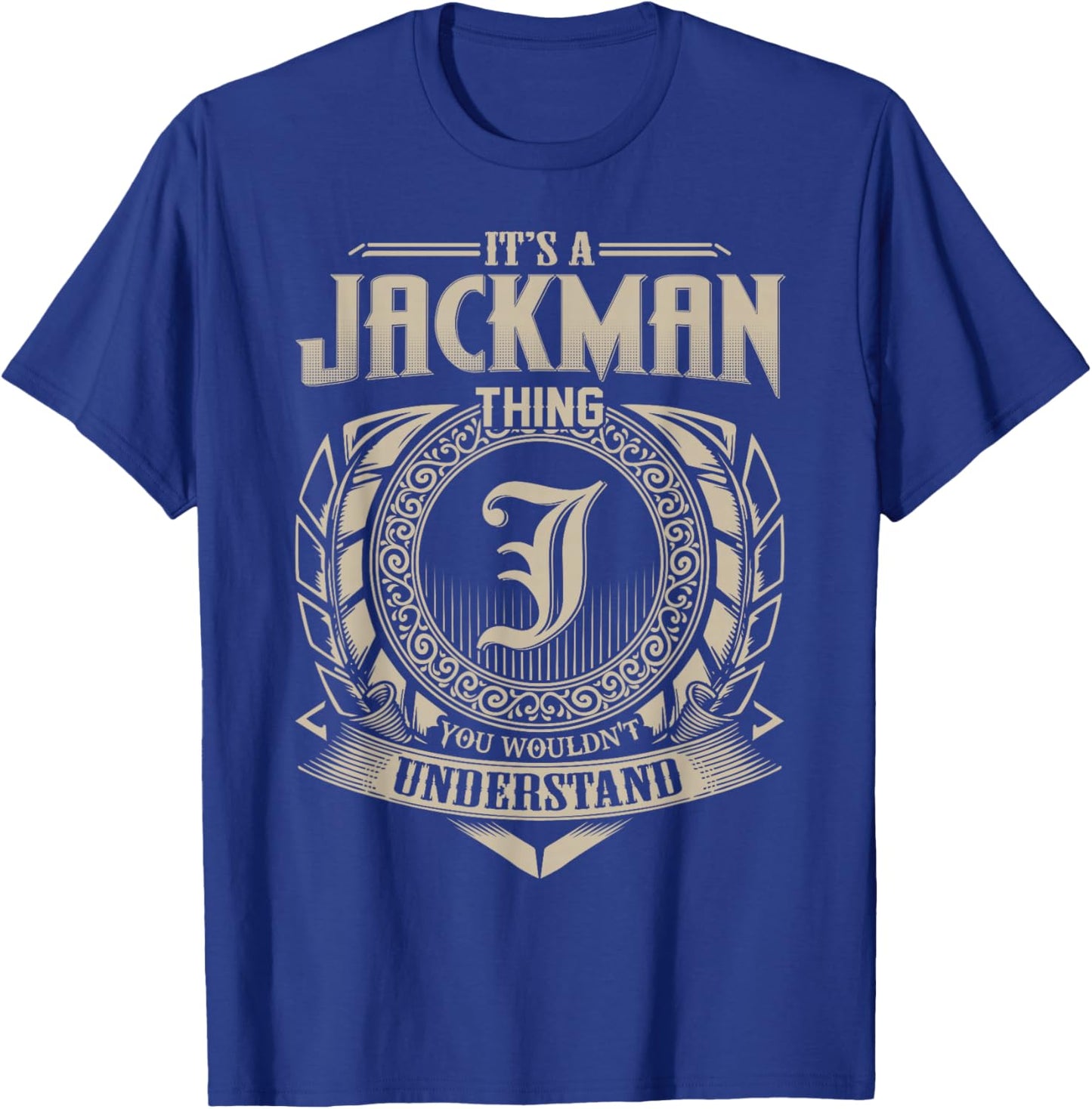 Vintage Classic JACKMAN Family Apparels -Adults Black Small Short Sleeve T-Shirt - T-Shirt | Royal