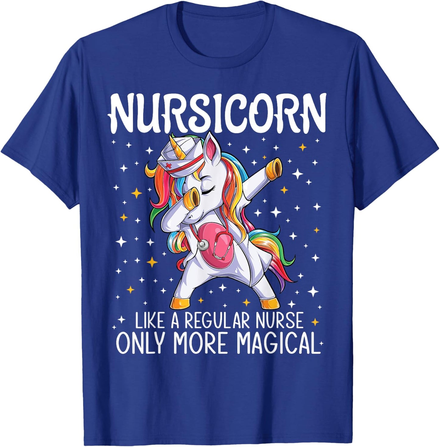 Dabbing Unicorn Nursicorn Funny Nurse Gift women men CNA RN T-Shirt - T-Shirt | Royal