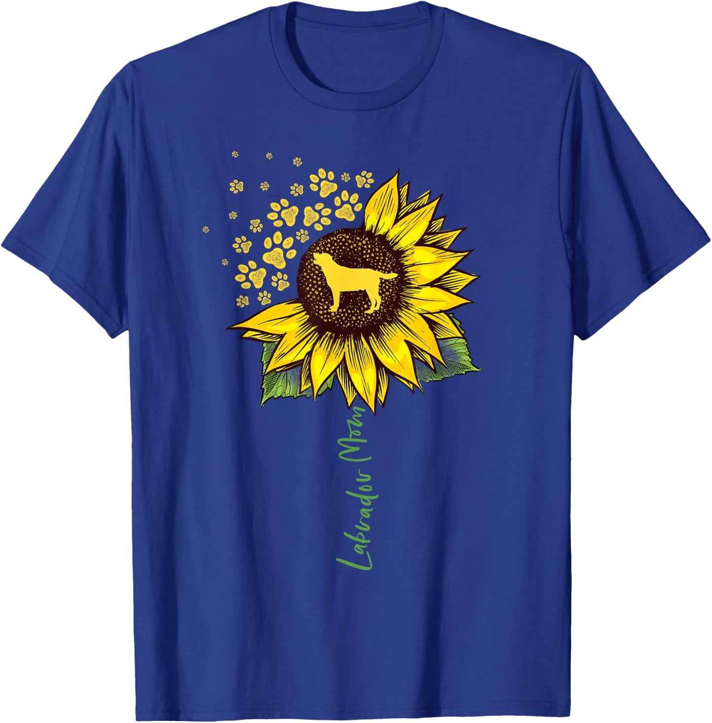 Labrador Mom Sunflower Labrador Retriever Gifts Dog Mom Mama Women Girls Kids T-Shirt - T-Shirt | Royal