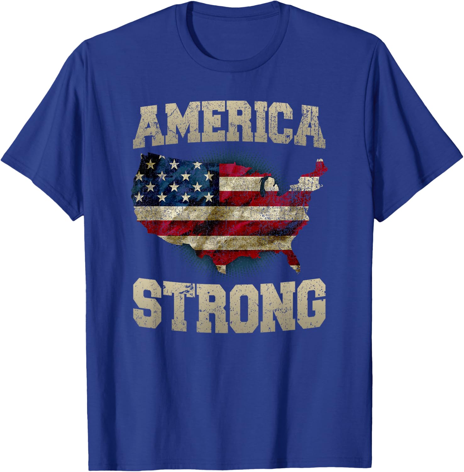 Patriotic America Strong Kids Men T-Shirt - T-Shirt | Royal