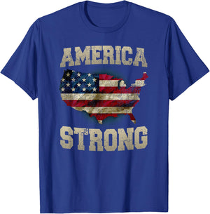 Patriotic America Strong Kids Men T-Shirt - T-Shirt | Royal