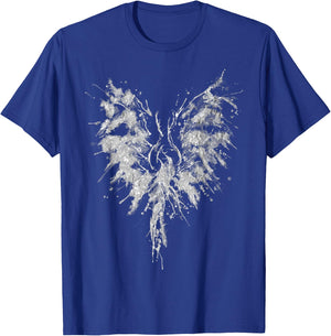 Abstract Watercolor Phoenix Inkblot Bird T-Shirt - T-Shirt | Royal