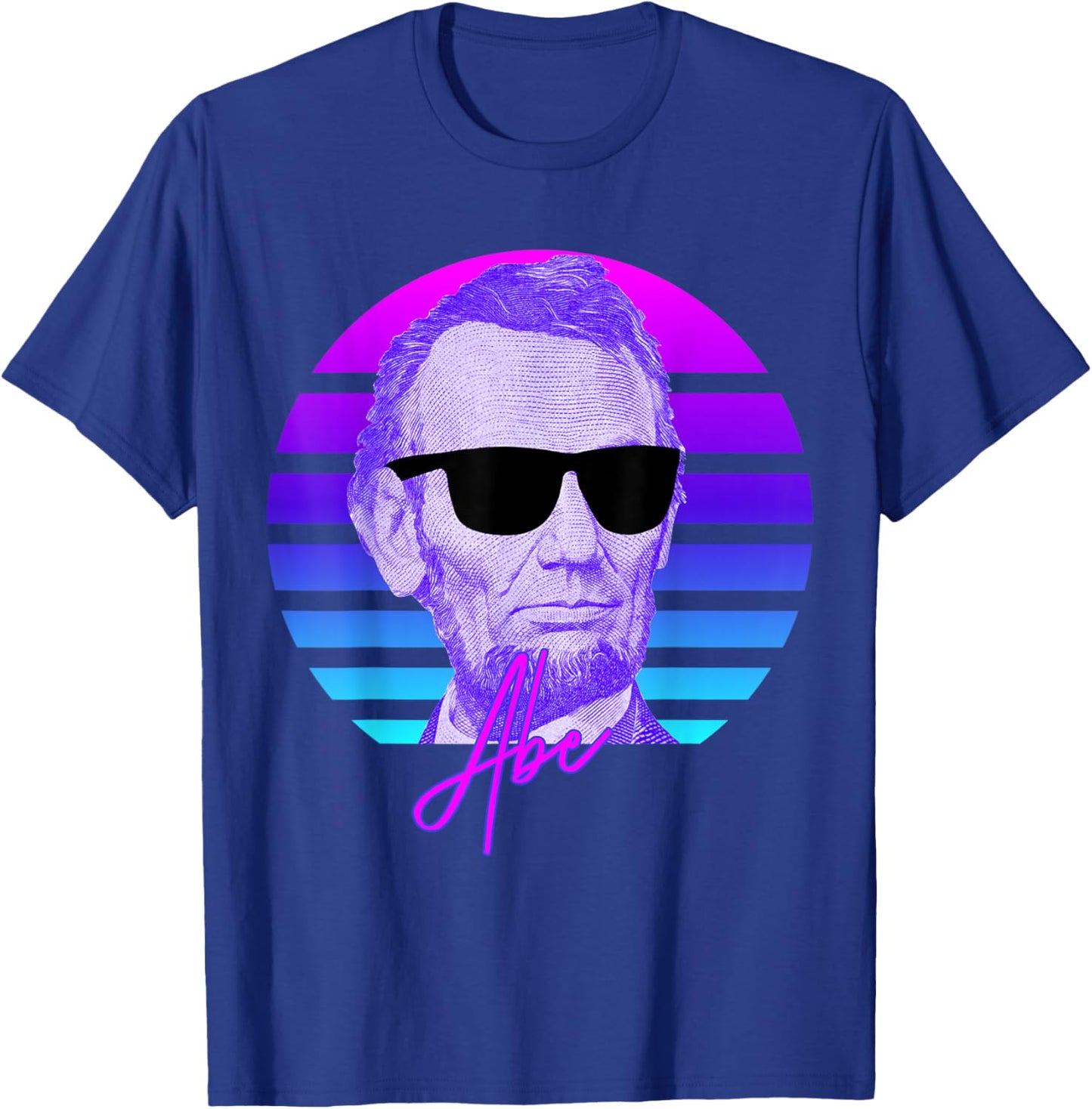 Abraham Lincoln Vaporwave American History Abe Lincoln T-Shirt - T-Shirt | Royal