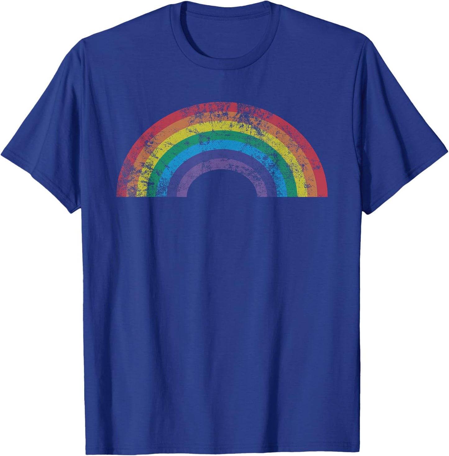 Rainbow Vintage Retro 80's Style Gift Men Women Gift T-Shirt - T-Shirt | Royal