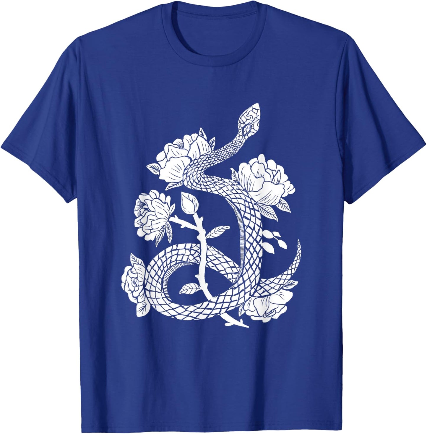 Snake & Flowers Gothic Witchy Punk T-Shirt - T-Shirt | Royal