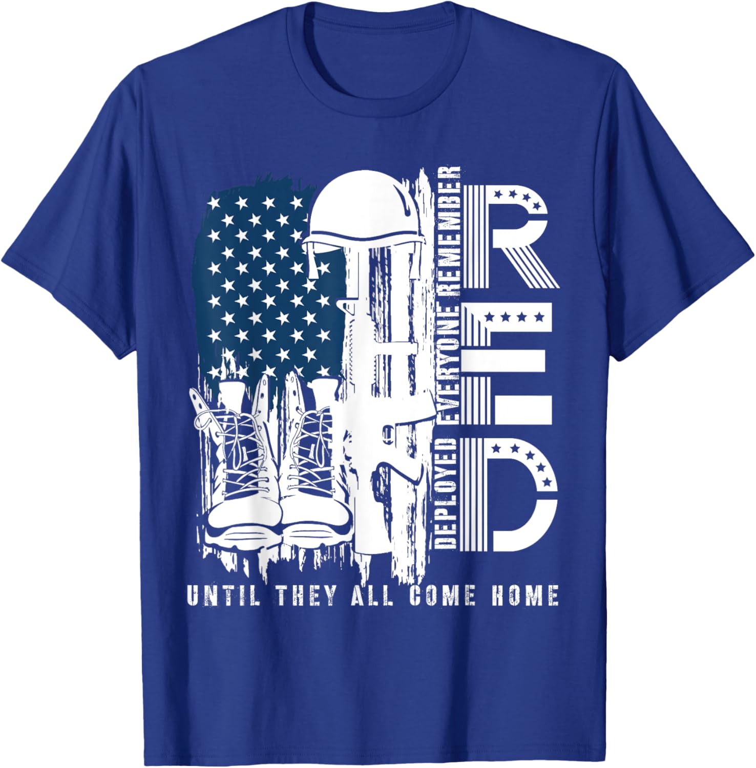Red Friday Military We Wear Red Support Our troops US Flag T-Shirt - T-Shirt | Royal