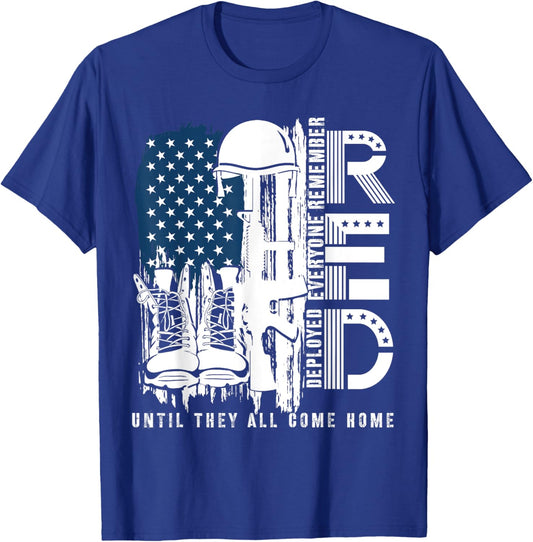 Red Friday Military We Wear Red Support Our troops US Flag T-Shirt - T-Shirt | Royal