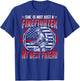My Best Friend Is A Firefighter Thin Red Line US Flag Gifts T-Shirt - T-Shirt | Royal