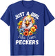 Just a Girl Who Loves Peckers Funny Chicken T-Shirt - T-Shirt | Royal