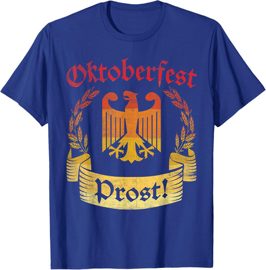 Retro Oktoberfest Shirt Eagle Prost Patriotic German T-Shirt - T-Shirt | Royal