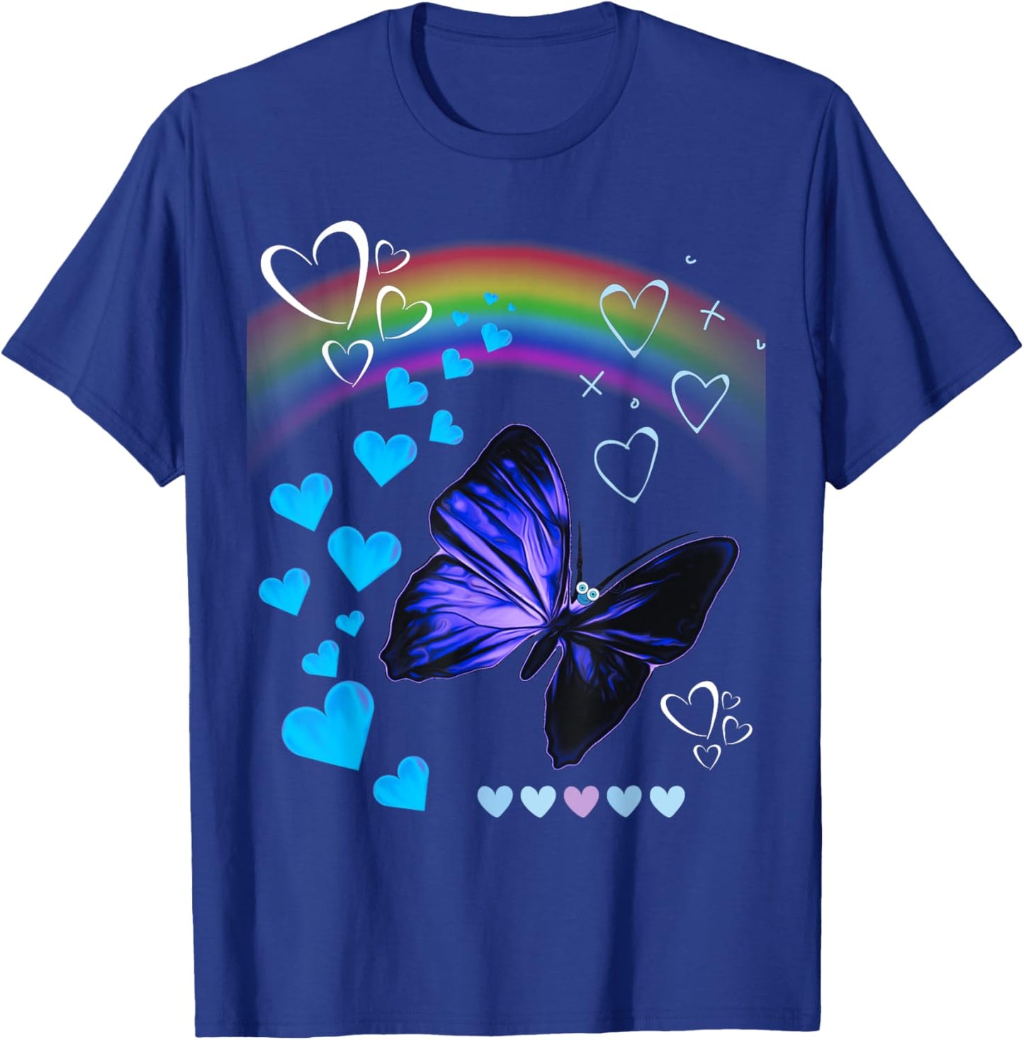 Butterflies Lovers By The Rainbow Butterfly Design T-Shirt - T-Shirt | Royal