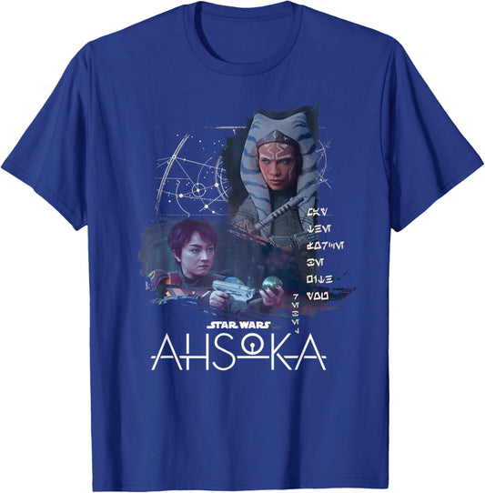 Star Wars Ahsoka Part Four Sabine Rebel Aurebesh Disney+ T-Shirt - T-Shirt | Royal