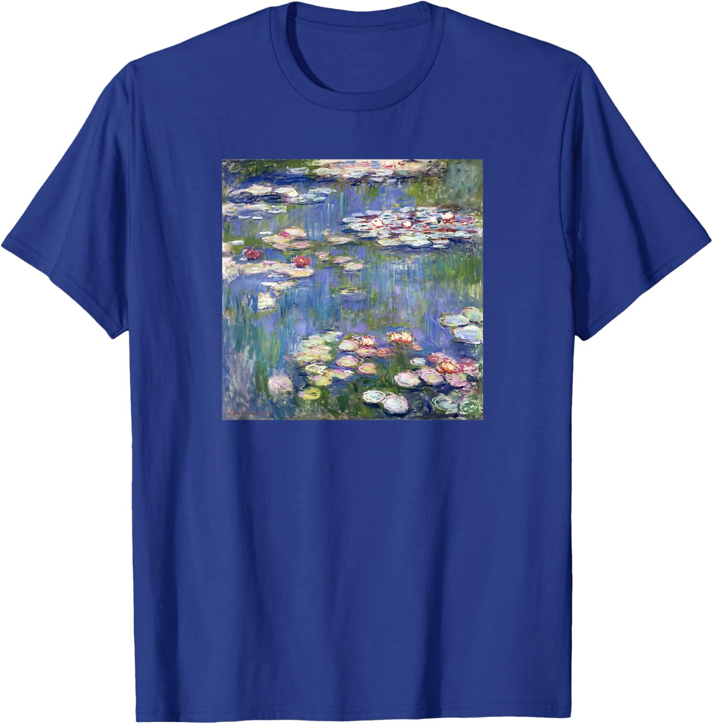 Monet's Water Lilies Modern Art Impressionism Painting Cover T-Shirt - T-Shirt | Royal