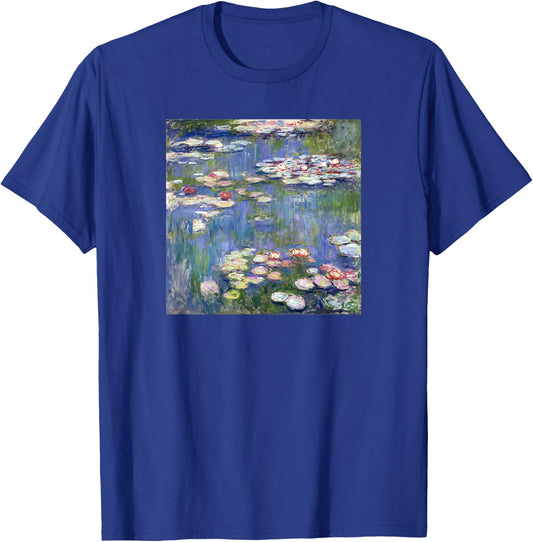 Monet's Water Lilies Modern Art Impressionism Painting Cover T-Shirt - T-Shirt | Royal