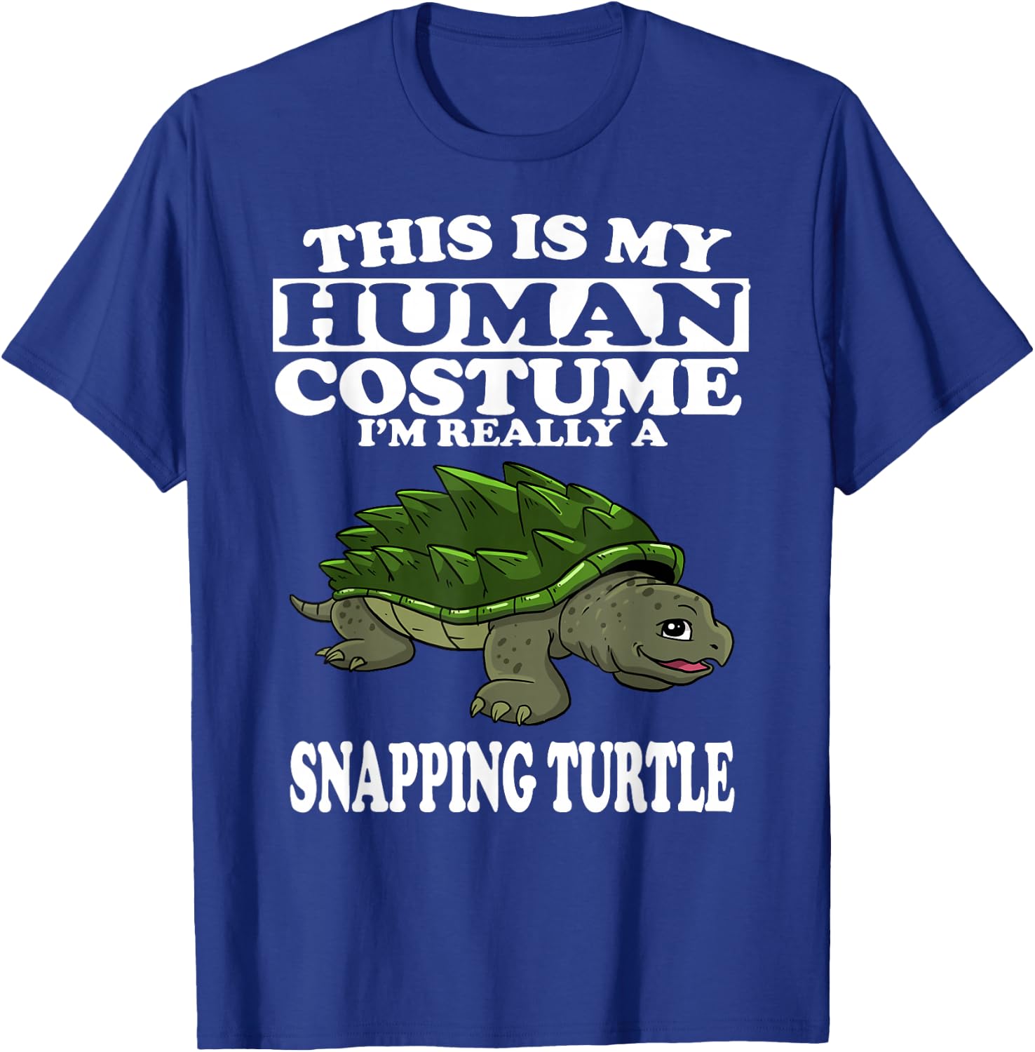This Is My Human Costume I'm Really A Snapping Turtle T-Shirt - T-Shirt | Royal