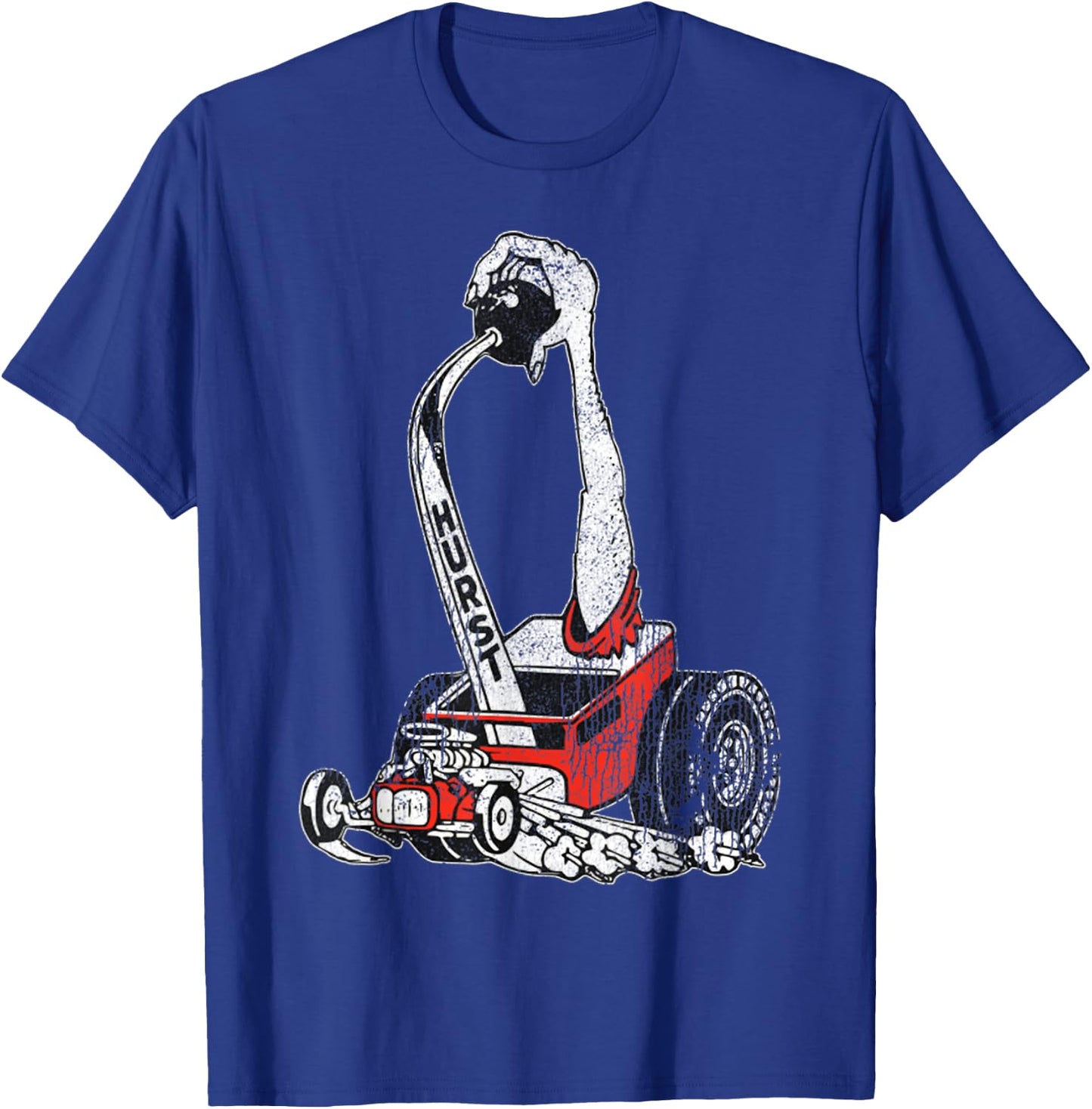 Retro Car Vintage Hurst Racer Meme Hand Engine Funny T-Shirt - T-Shirt | Royal