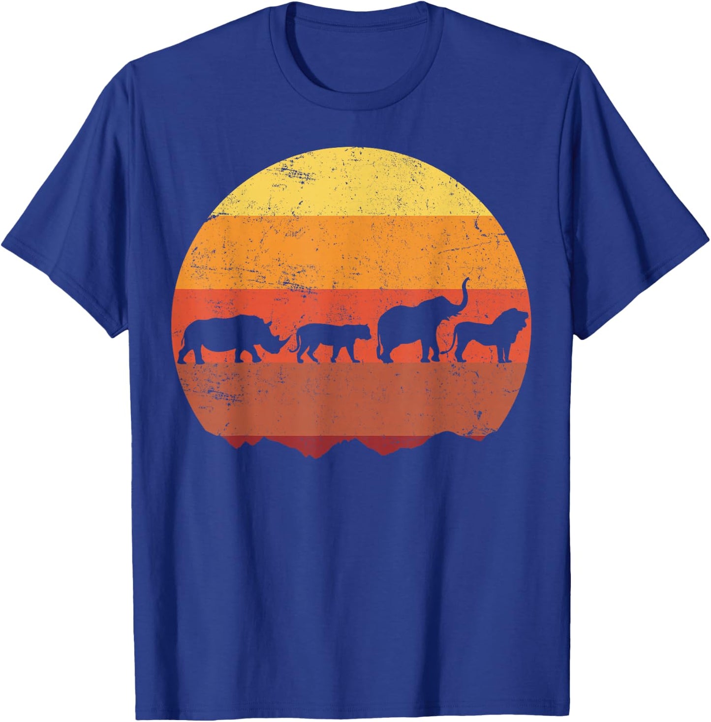 Africa Animals Safari Rhino Lion Elephant T-Shirt - T-Shirt | Royal