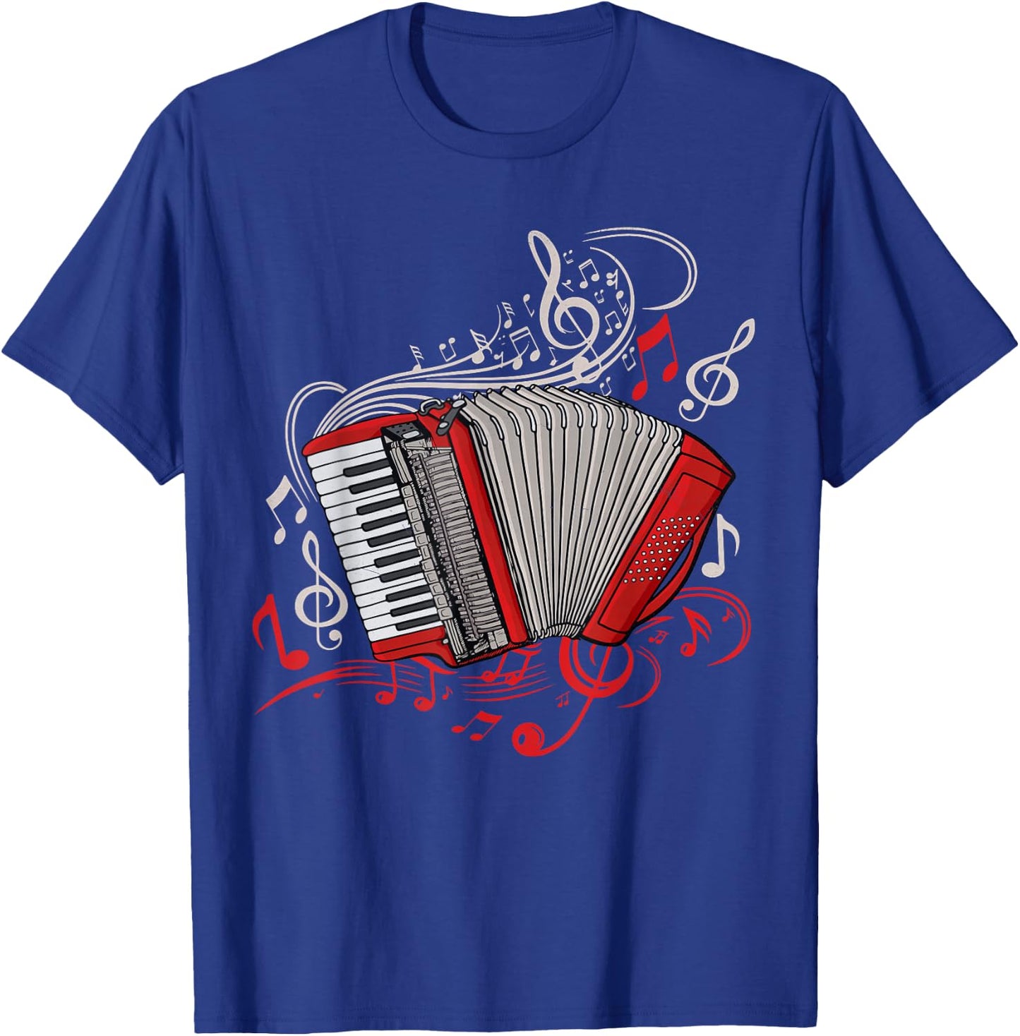 Accordion Player Men Folk Music Lover Accordion T-Shirt - T-Shirt | Royal