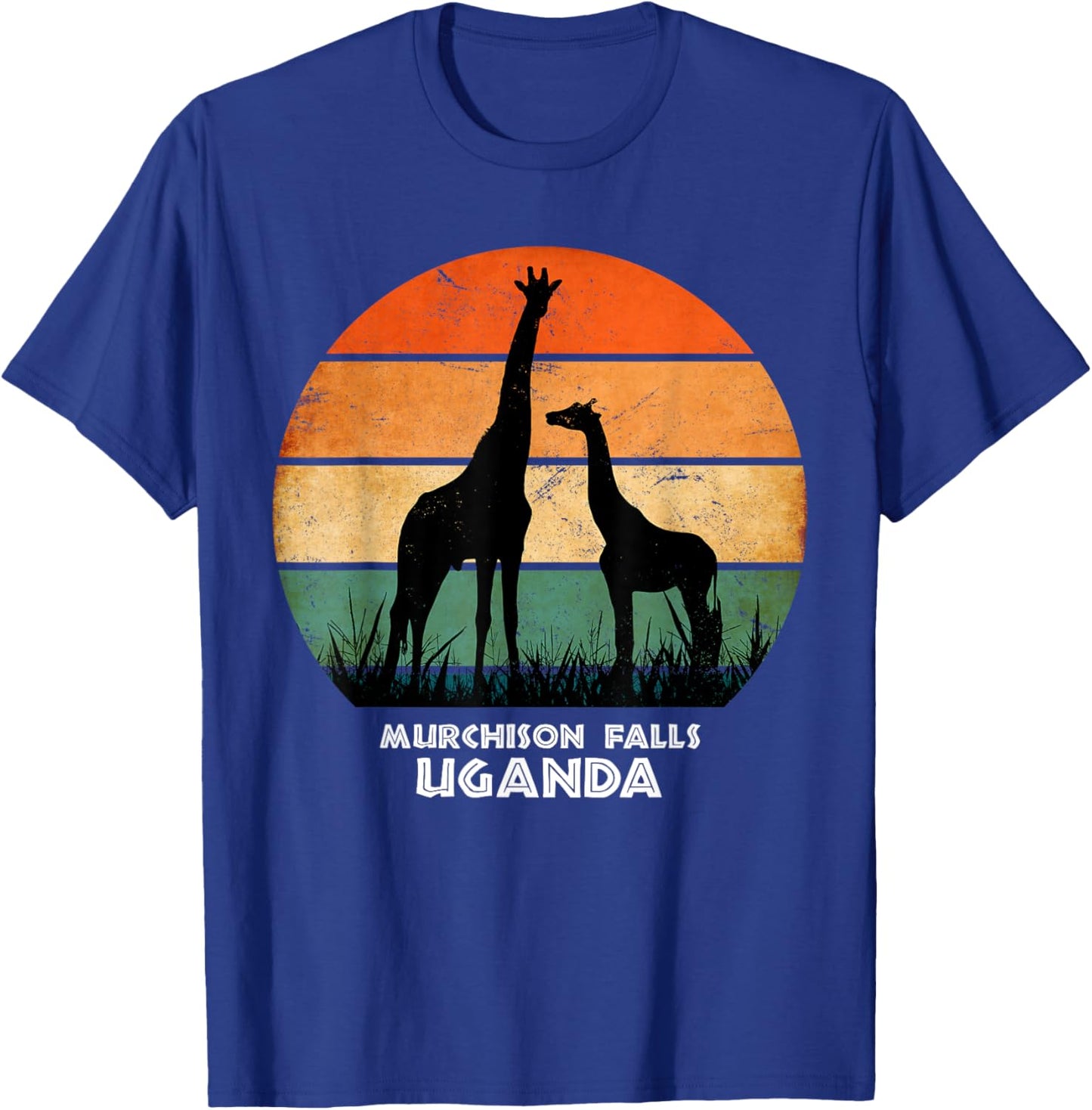 Murchison Falls, Uganda Giraffe Safari National Park Game T-Shirt - T-Shirt | Royal