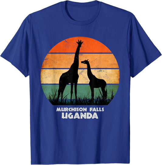 Murchison Falls, Uganda Giraffe Safari National Park Game T-Shirt - T-Shirt | Royal