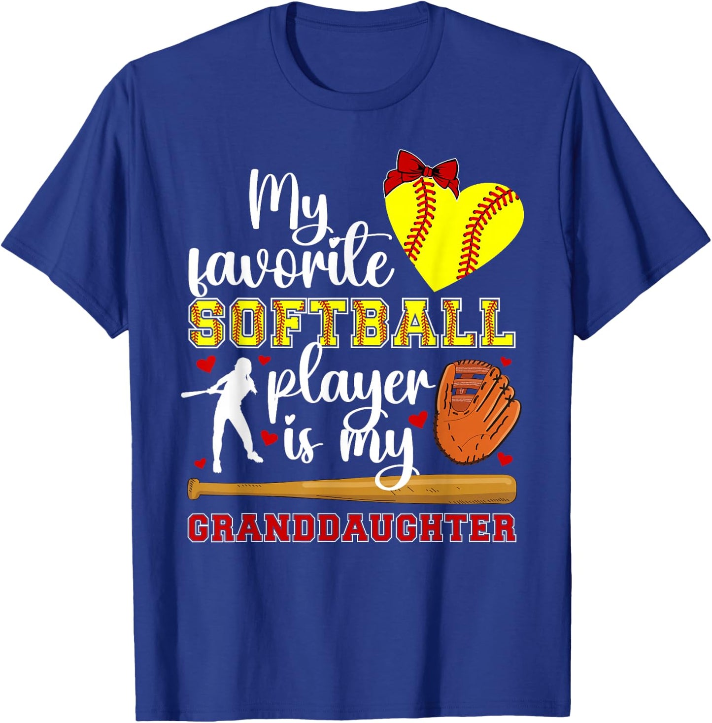Softball Grandma Proud Softball Player Grandmother T-Shirt - T-Shirt | Royal