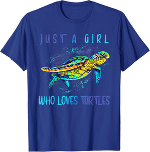 Funny Turtle Watercolor Sea Ocean Art Lovers Girl Outfit T-Shirt - T-Shirt | Royal