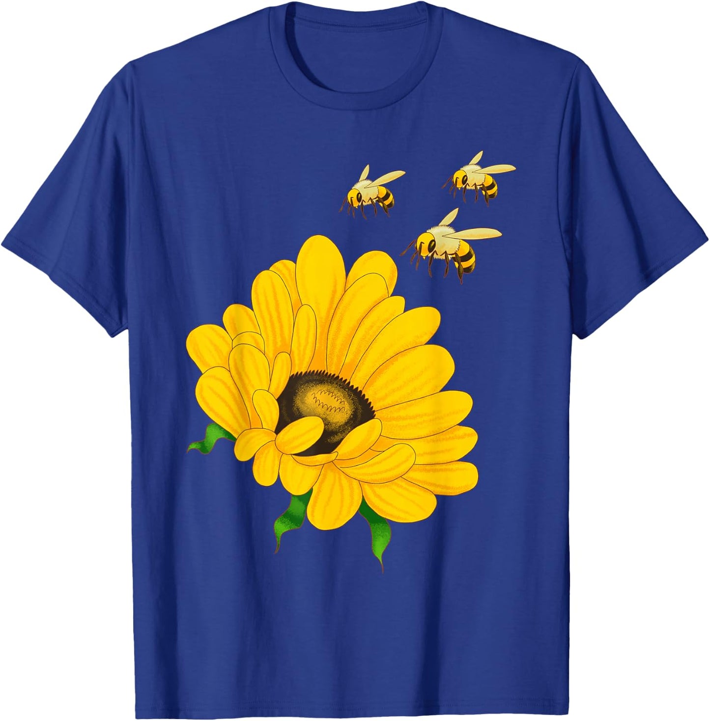 Sunflower Bees Retro Nature Summer Flower Beekeepers Gift T-Shirt - T-Shirt | Royal