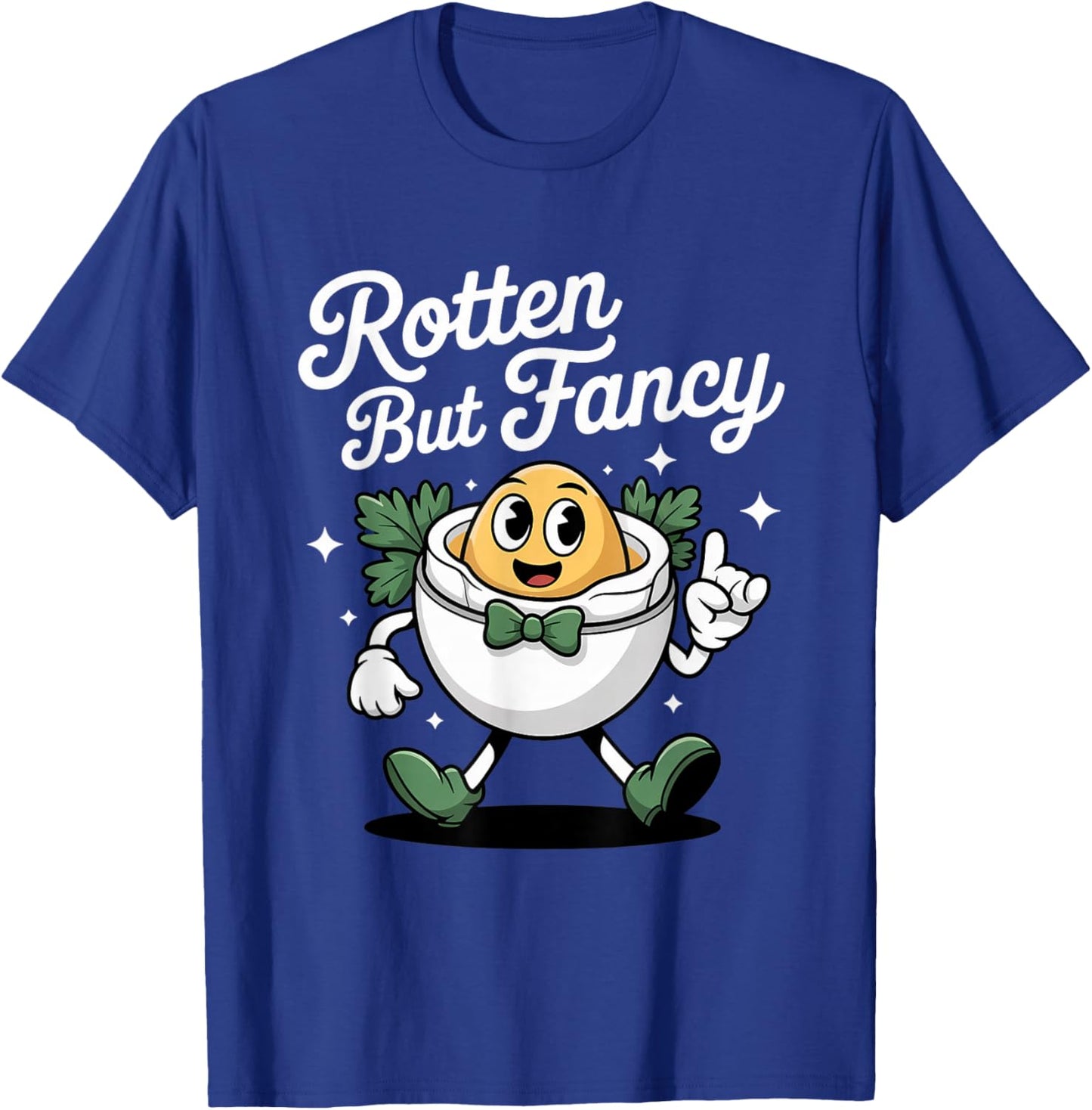 Rotten But Fancy Deviled Egg Mascot T-Shirt - T-Shirt | Royal