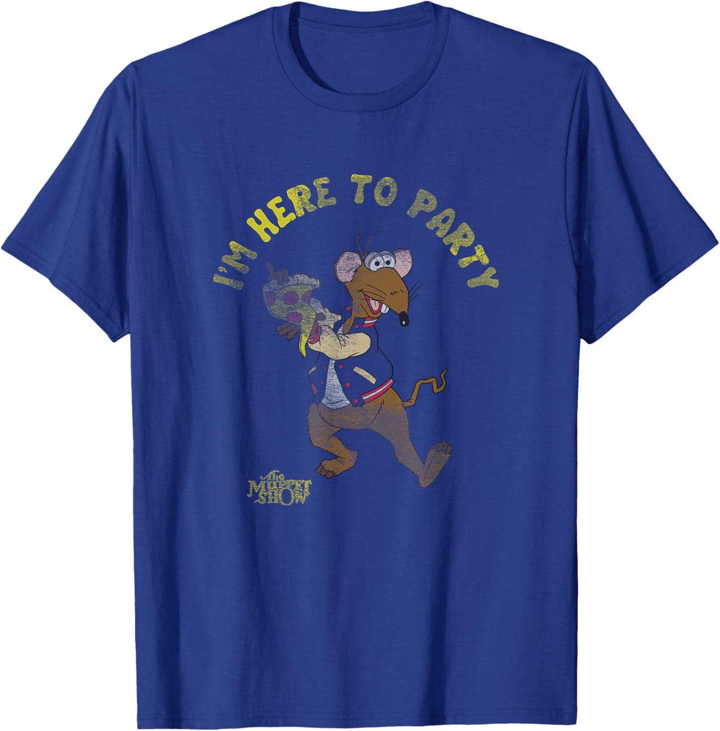 Disney The Muppets Show I'm Here To Party Rizzo Retro Poster T-Shirt - T-Shirt | Royal