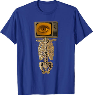 Weirdcore Skeleton TV Head Cosplay X-ray Radiology Tech T-Shirt - T-Shirt | Royal
