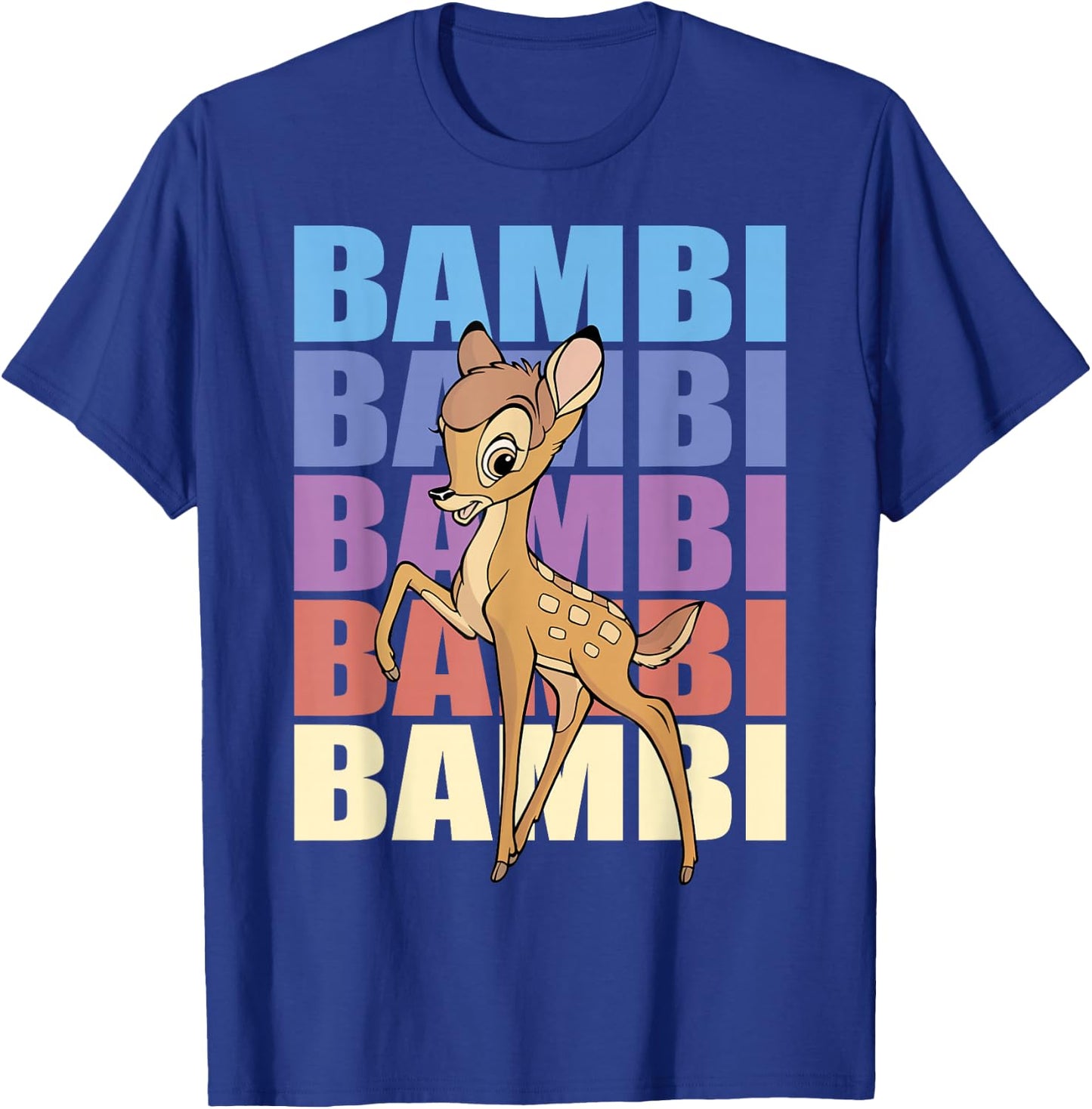 Disney Bambi Name Stack Portrait T-Shirt - T-Shirt | Royal