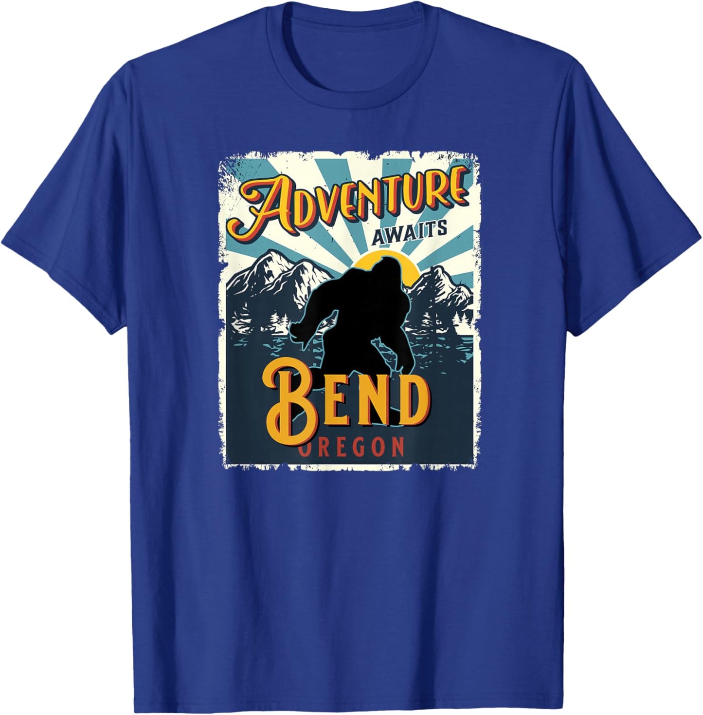Bend Oregon USA Sasquatch Big Foot Bigfoot Souvenir T-Shirt - T-Shirt | Royal