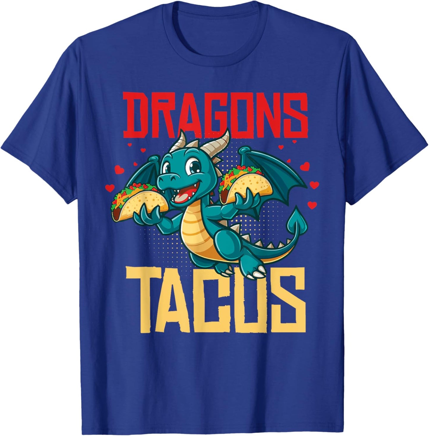 Dragons Love Tacos Shirt for Kids Girls Boys T-Shirt - T-Shirt | Royal