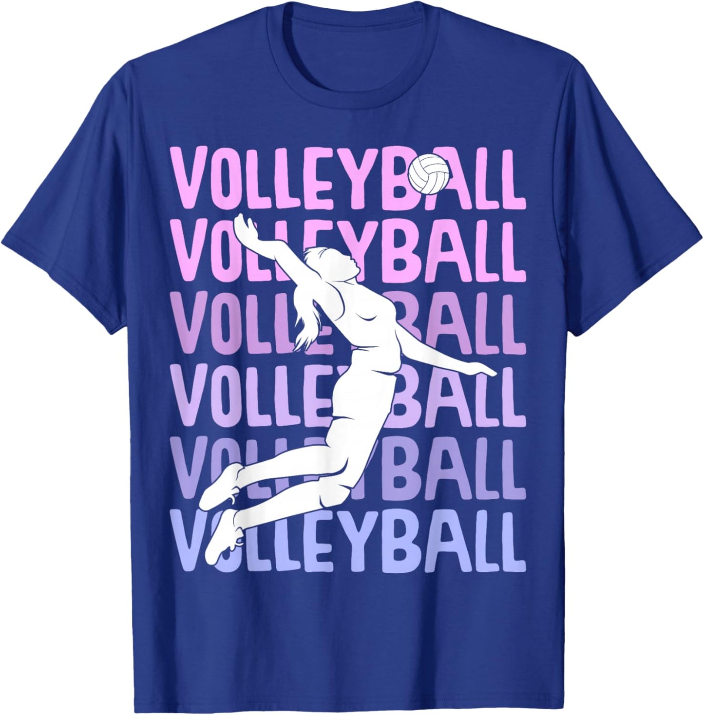 Volleyball Girls Kids Women T-Shirt - T-Shirt | Royal